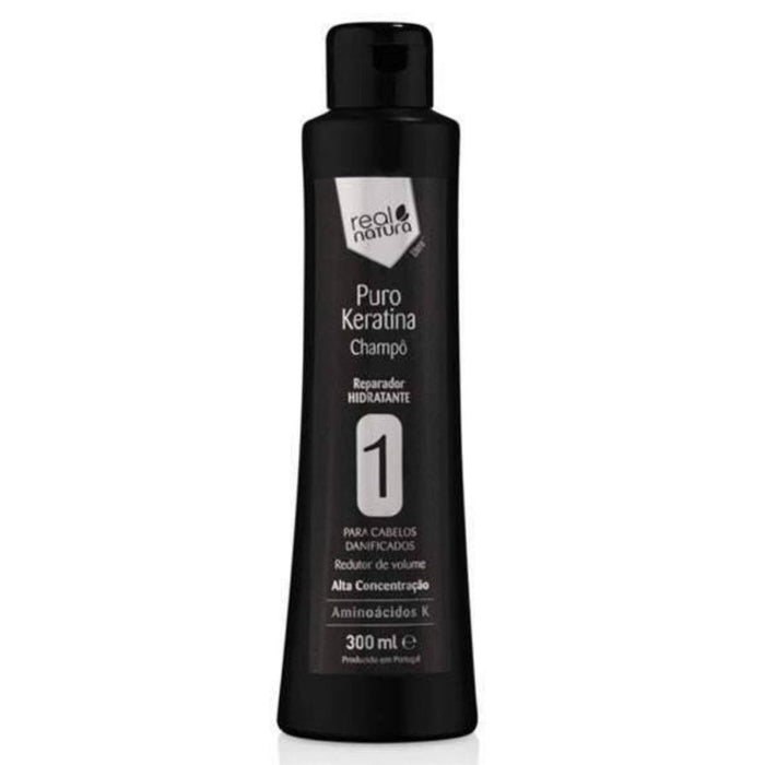 Real Natura Puro Keratina Champu 300ml - Curly Stop