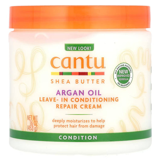 Cantu Shea Butter Argan Oil Leave-In Conditioning Repair Cream 453g - Curly Stop