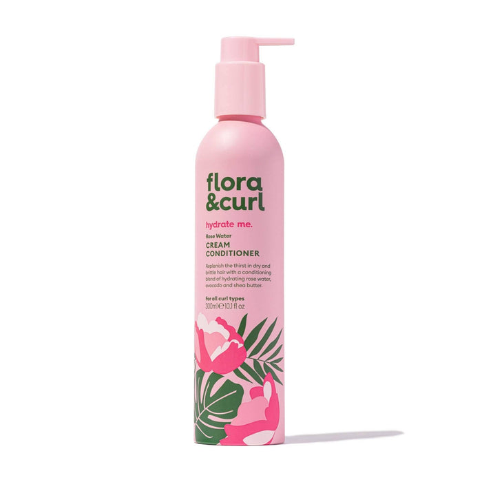 Flora & Curl Hydrate Me Rose Water Cream Acondicionador 300ml - Curly Stop