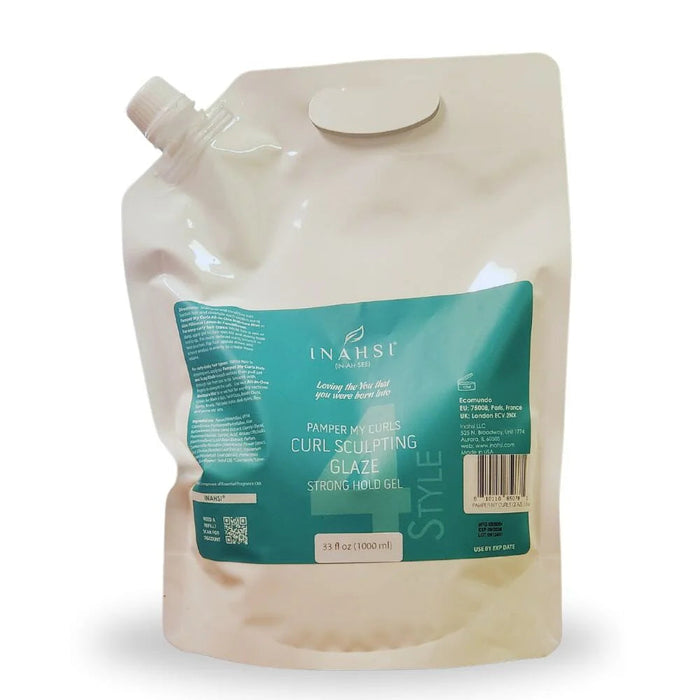 Inahsi Naturals Pamper My Curl Curl Sculpting Glaze Strong Hold Gel - Curly Stop