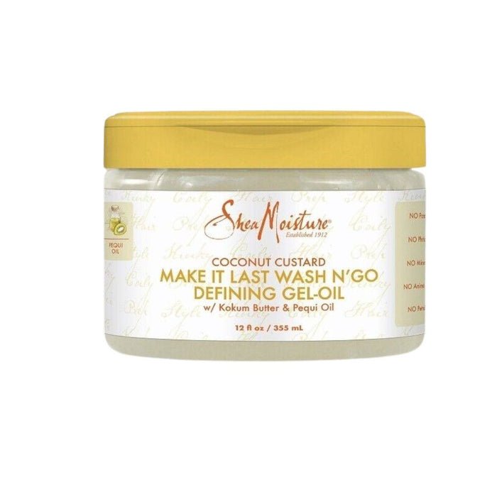 Shea Moisture Coconut Custard Make It Last Wash N' Go Defining Gel Oil 355ml - Curly Stop
