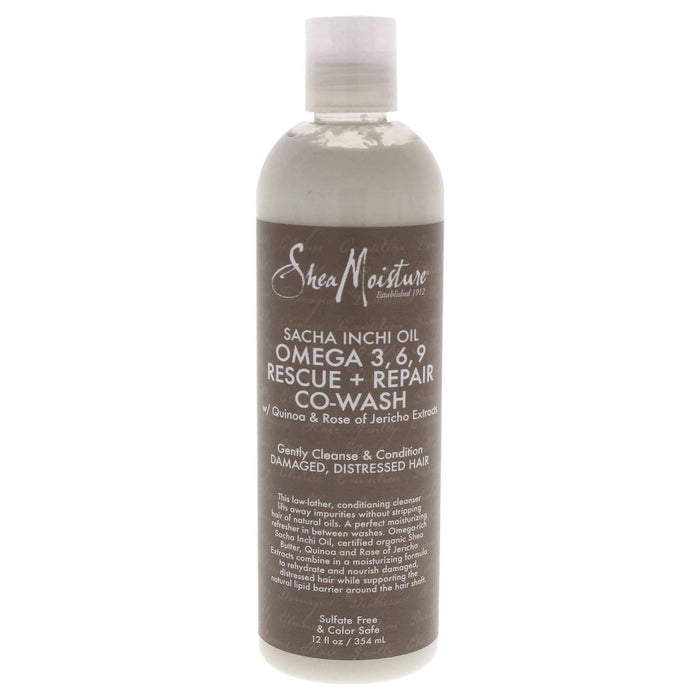 Shea Moisture Sacha Inchi Oil Omega 3, 6, 9 Rescue + Repair Co-Wash 354ml - Curly Stop