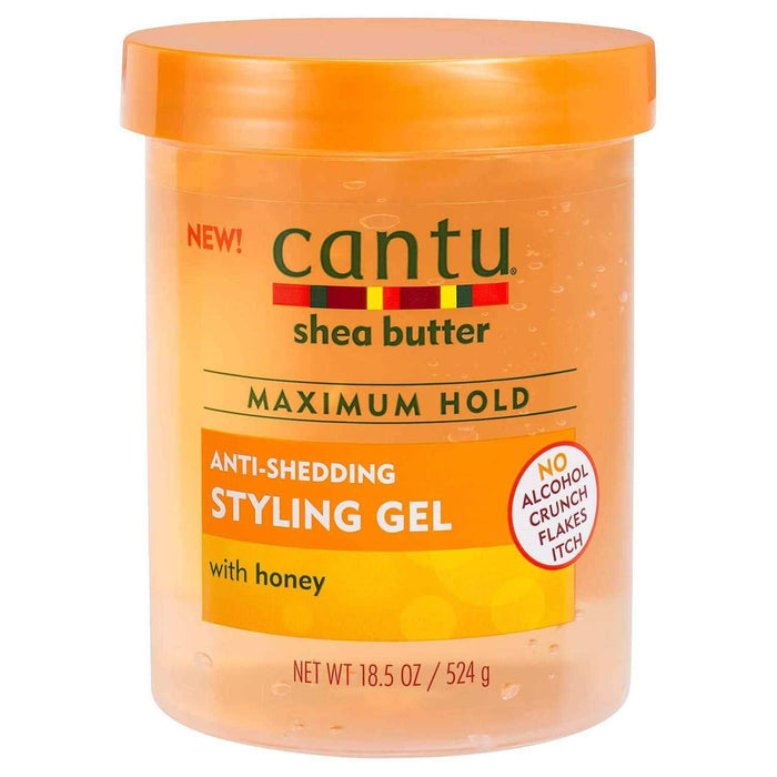 Cantu Maximum Hold Anti-Shedding Styling Honey Gel 524g - Curly Stop