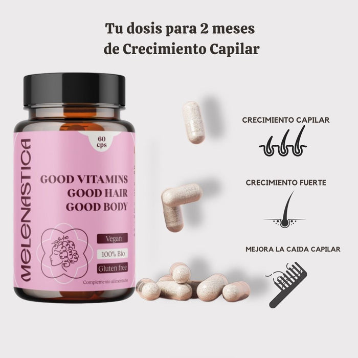 Melenastica Boas Vitaminas Bom Cabelo Bom Corpo 60cps