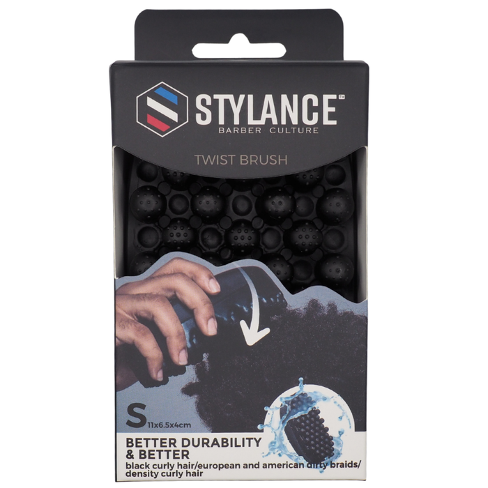 Stylance Twist Brush Cepillo de Silicona para Cabello Afro Small