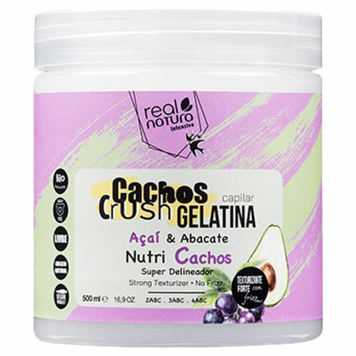 Real Natura Gelatina Capilar Cachos Crush Açaí & Abacate 500ml