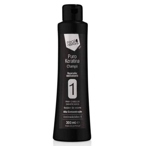 Real Natura Puro Keratina Champu 300ml - Curly Stop