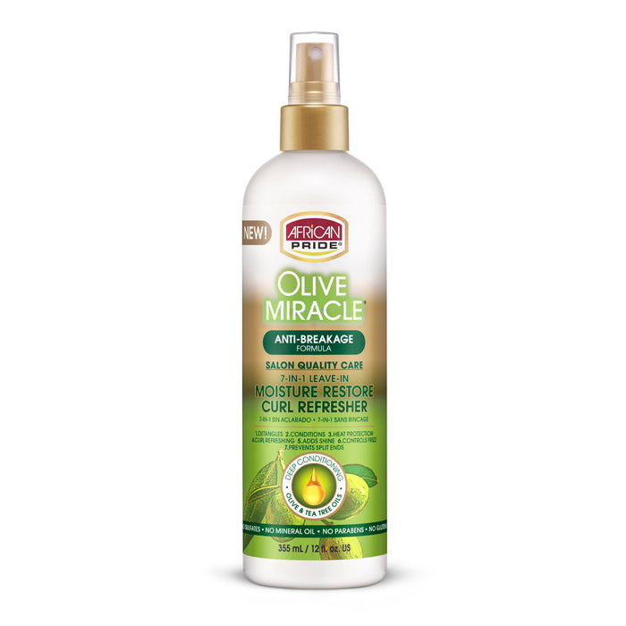 African Pride Olive Miracle Moisture Restore Curl Refresher 355ml