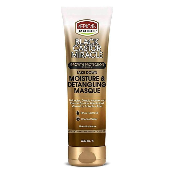African Pride Black Castor Moisture & Detangling Masque 227g - Curly Stop