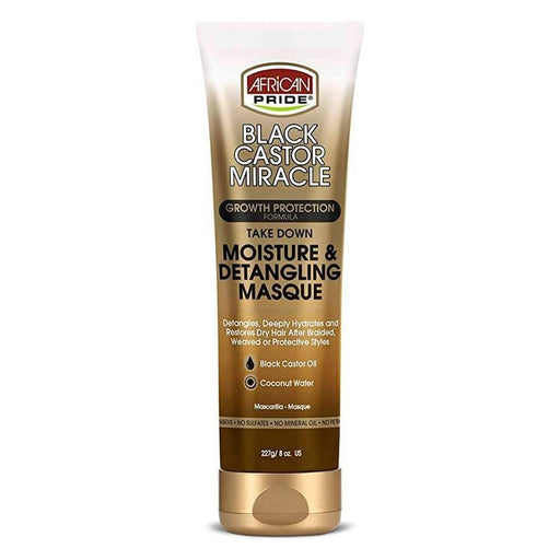 African Pride Black Castor Moisture & Detangling Masque 227g - Curly Stop