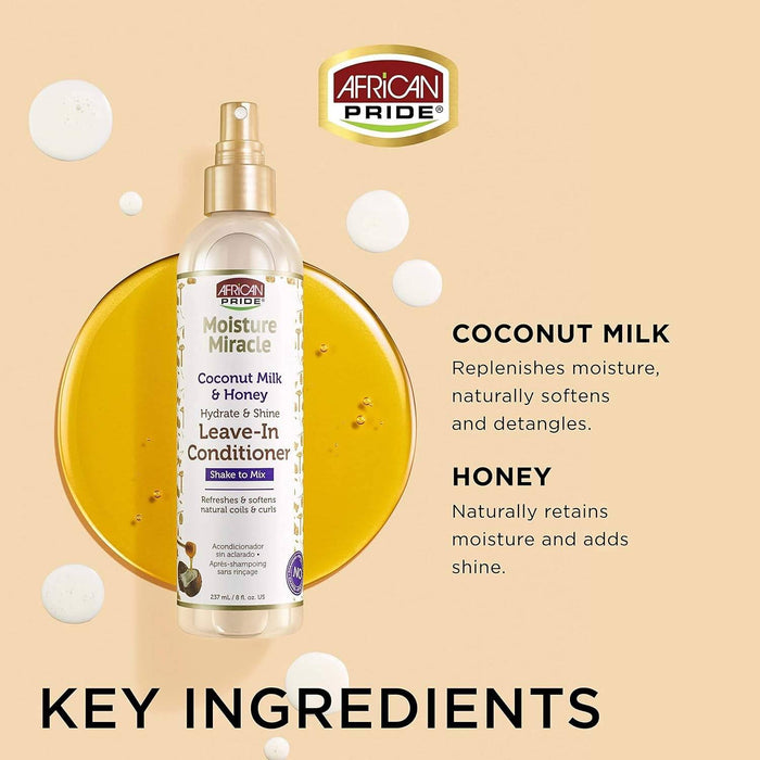 African Pride Moisture Miracle Leave-In Spray 8oz - Curly Stop