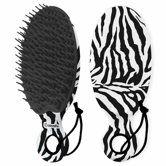 Casalfe Cepillo Desenreda, Escurre y Reparte la mascarilla Cebra