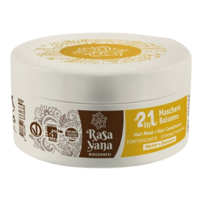 Rasayana Biocosmesi 2 em 1 Maschera Balsamo condicionador capilar fortificante