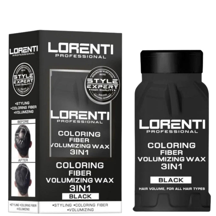 Lorenti Coloring Fiber Volumizing Wax 3 In 1 Black 30 gr