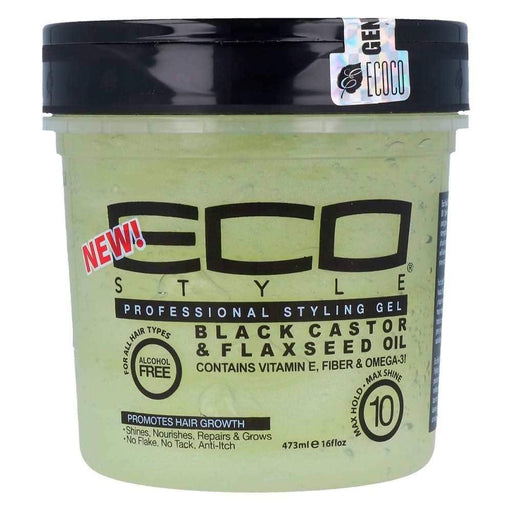 Eco Style Gel Black Castor & Flaxseed Oil - Curly Stop