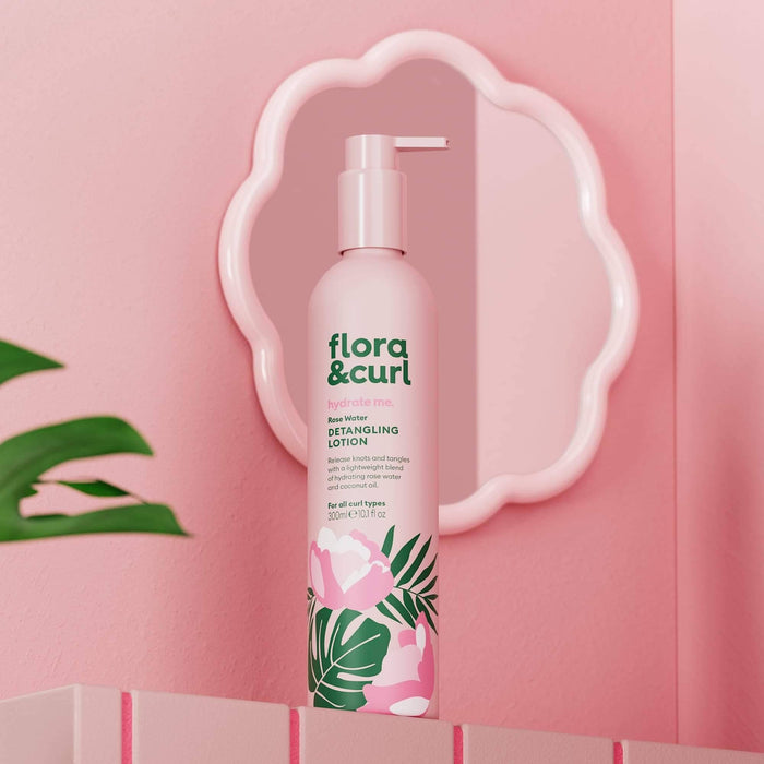 Flora & Curl Hydrate Me Rose Water Detangling Lotion 300ml - Curly Stop