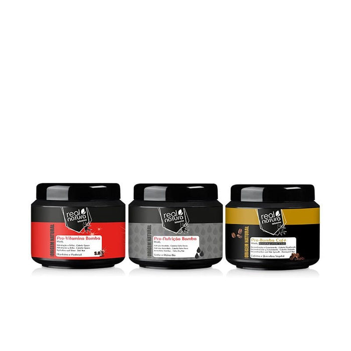 Real Natura Kit Cronograma Capilar Bomba 200ml - Curly Stop