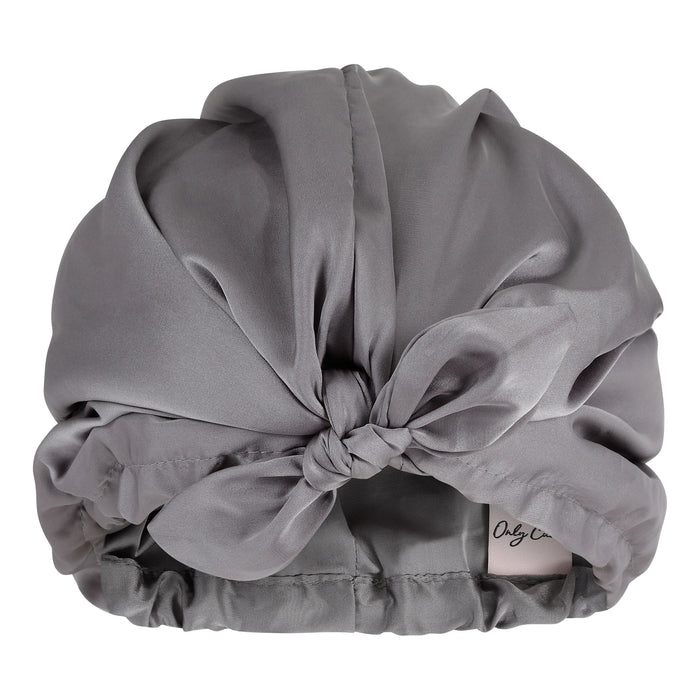 Only Curls Satin Lined Hair Turban Slate Gray - Curly Stop