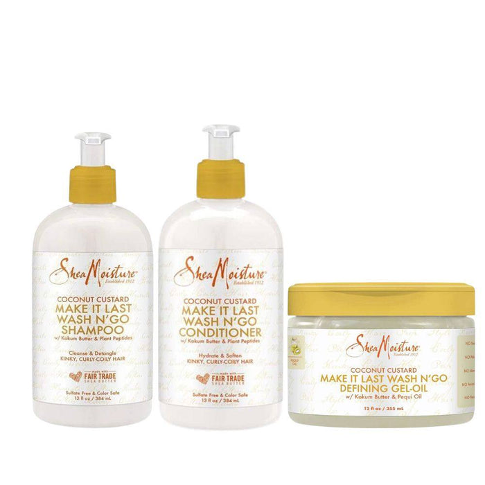 Shea Moisture Coconut Custard Make It Last Wash N´ Go Pack - Curly Stop