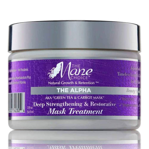 The Mane Choice Alpha Green Tea & Carrot Deep Strengthening & Restorative Treatment Mask 354ml - Curly Stop