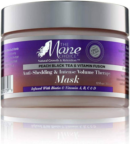 The Mane Choice Peach Black Tea and Vitamin Fusion Anti shedding and Intense Volume Therapy Mask 355ml - Curly Stop