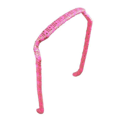 Zazzy Bandz Hot Pink Gold Aztec Wrapped original - Curly Stop
