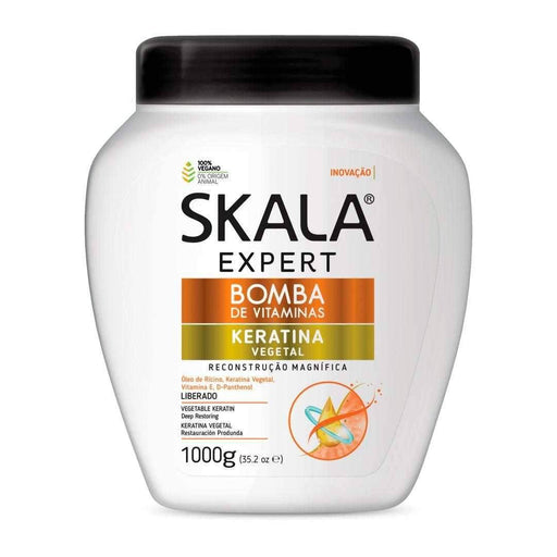 Skala Bomba de Vitaminas Keratina Crema de Tratamiento Acondicionadora 1000g - Curly Stop